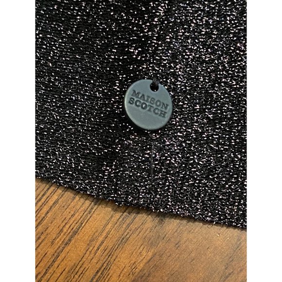 Scotch & Soda Metallic Ruffle Sheath Dress in Black X-Small New women’s cocktail - Picture 7 of 10